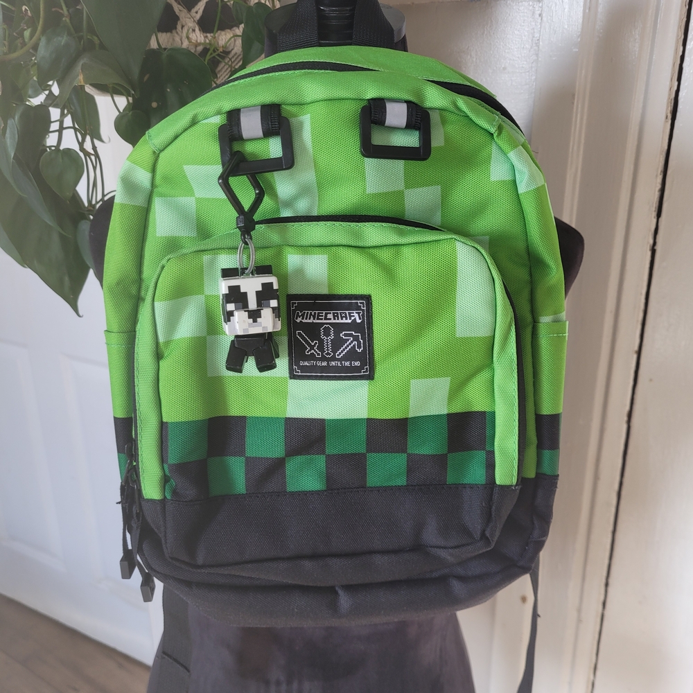 Minecraft Creeper Mini Green and Black Kids Backpack